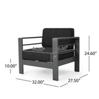 Cape Coral Set of 4 Aluminum Club Chair: Water Resistant & Weather-Resistant - Christopher Knight Home