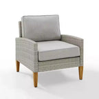 Capella Outdoor Wicker 2 Pc Chair Set Gray/Acorn - Crosley