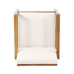 Christopher Knight Home Elias Outdoor Acacia and Iron Club Chair with Cushions Teak/Black/Beige