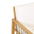 Christopher Knight Home Elias Outdoor Acacia and Iron Club Chair with Cushions Teak/Black/Beige