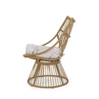 Christopher Knight Home Caryl Outdoor Club Chair with Cushions Wicker Light Brown/Beige