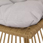 Christopher Knight Home Caryl Outdoor Club Chair with Cushions Wicker Light Brown/Beige