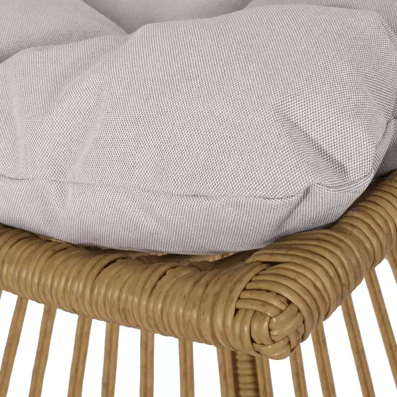 Christopher Knight Home Caryl Outdoor Club Chair with Cushions Wicker Light Brown/Beige