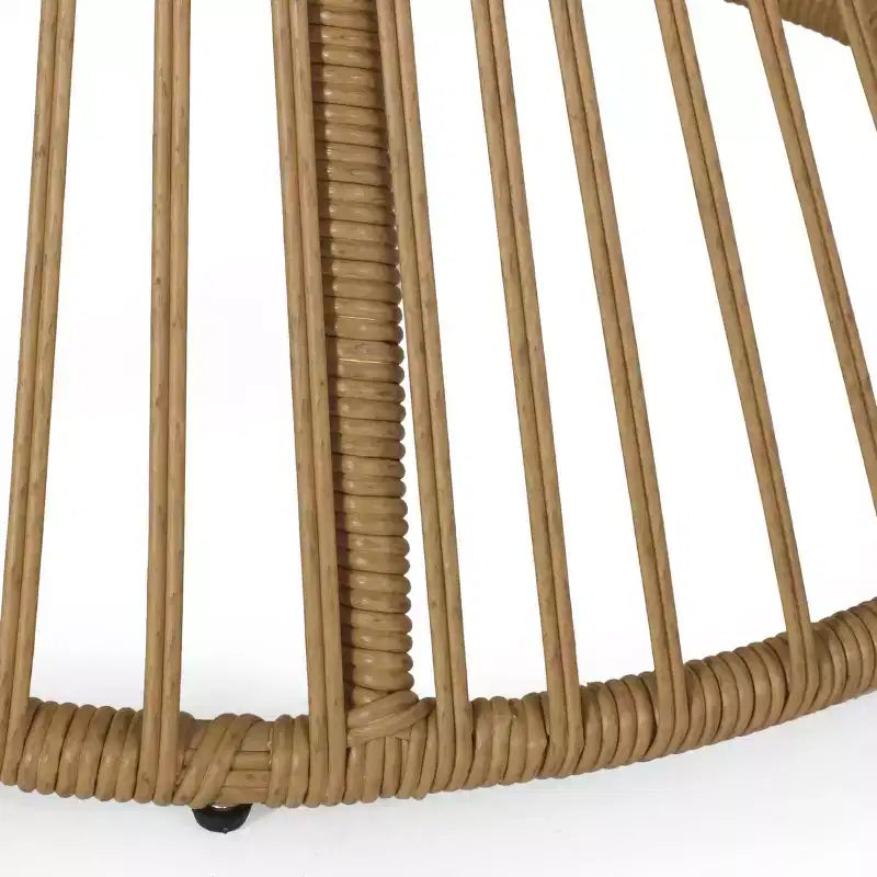 Christopher Knight Home Caryl Outdoor Club Chair with Cushions Wicker Light Brown/Beige