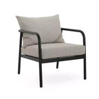 Christopher Knight Home 2pc Jansen Outdoor Patio Club Chair Aluminum Beige Black
