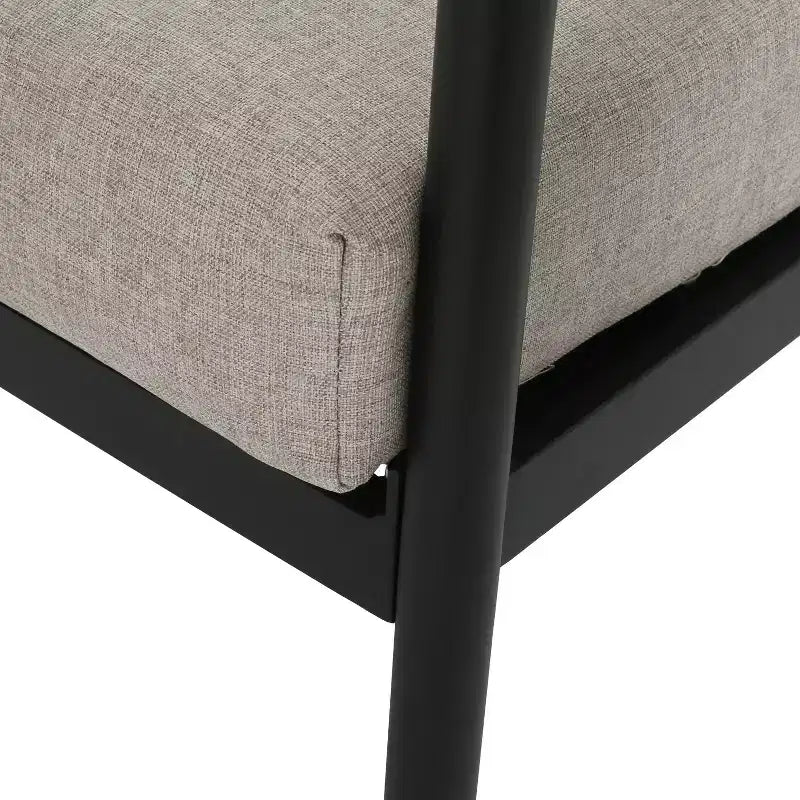 Christopher Knight Home 2pc Jansen Outdoor Patio Club Chair Aluminum Beige Black