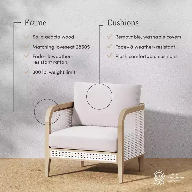 Nathan James Twila Outdoor Accent Chair Gray