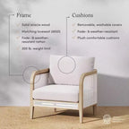 Nathan James Twila Outdoor Accent Chair Gray