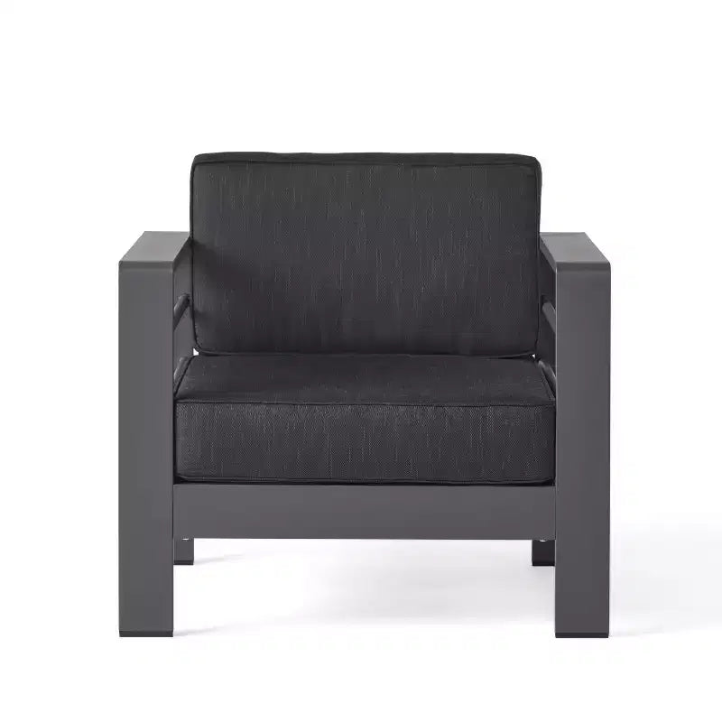 Christopher Knight Home Cape Coral Outdoor Aluminum Club Chair with Water-Resistant Cushions