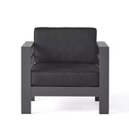 Christopher Knight Home Cape Coral Outdoor Aluminum Club Chair with Water-Resistant Cushions