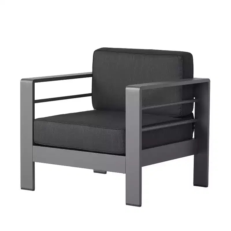 Christopher Knight Home Cape Coral Outdoor Aluminum Club Chair with Water-Resistant Cushions