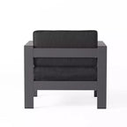 Christopher Knight Home Cape Coral Outdoor Aluminum Club Chair with Water-Resistant Cushions