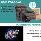 Large Electric Massage Lift Recliner with Heat, Hidden Cup Holder