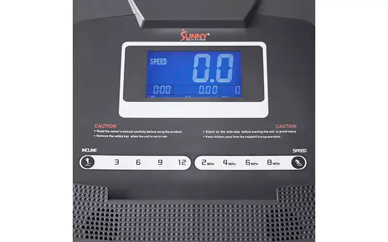 Sunny Health & Fitness Premium Non-Powered Treadmill Auto Incline and Bluetooth