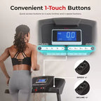 Sunny Health & Fitness Premium Non-Powered Treadmill Auto Incline and Bluetooth