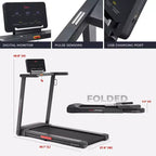 Sunny Health & Fitness Interactive Slim Electric Treadmill