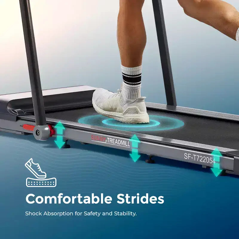 Sunny Health & Fitness Pegasus Connected Folding ElectricTreadmill