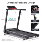 Sunny Health & Fitness Interactive Slim Auto Incline Treadmill