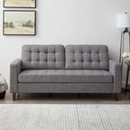 Canapé Brookside Brynn 76 po. avec accoudoirs carrés en similicuir/velours/tissu