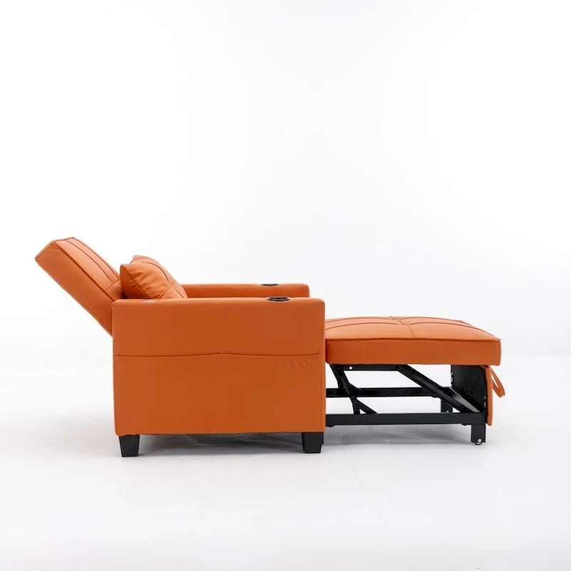 Futon Chair Bed Convertible Chair 3-in-1 Pull Out Sleeper Chair Beds with USB Ports