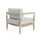 Christopher Knight Home Wevin Aluminum Chair with Cushions (Set of 2), Light Grey