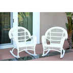 HomeStock Wicker Rocker Chair with Cushion - Set of 2