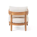 Christopher Knight Home Brooklyn Outdoor Acacia Wood Club Chair with Cushions (Set of 2), Teak/Beige