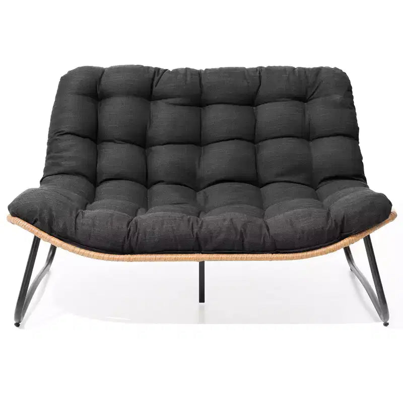Crestlive Products Outdoor Patio Loveseat All-Weather Rattan With Soft Cushions For Balcony Poolside