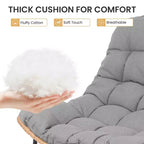 Crestlive Products Outdoor Patio Loveseat All-Weather Rattan With Soft Cushions For Balcony Poolside