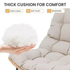 Crestlive Products Outdoor Patio Loveseat All-Weather Rattan With Soft Cushions For Balcony Poolside
