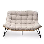 Crestlive Products Outdoor Patio Loveseat All-Weather Rattan With Soft Cushions For Balcony Poolside