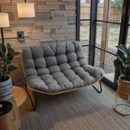 Crestlive Products Outdoor Patio Loveseat All-Weather Rattan With Soft Cushions For Balcony Poolside