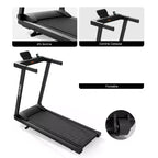 DeerRun A1 Pro+ Folding Treadmill with 6% Incline, Bluetooth Running Machine for Walking-Running