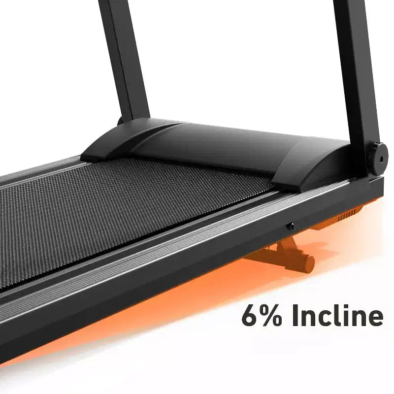 DeerRun A1 Pro+ Folding Treadmill with 6% Incline, Bluetooth Running Machine for Walking-Running