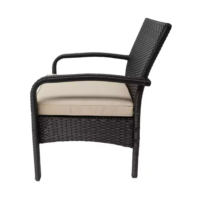 GDFStudio Kilburn Outdoor Wicker Club Chairs with Cushion (Set of 2)