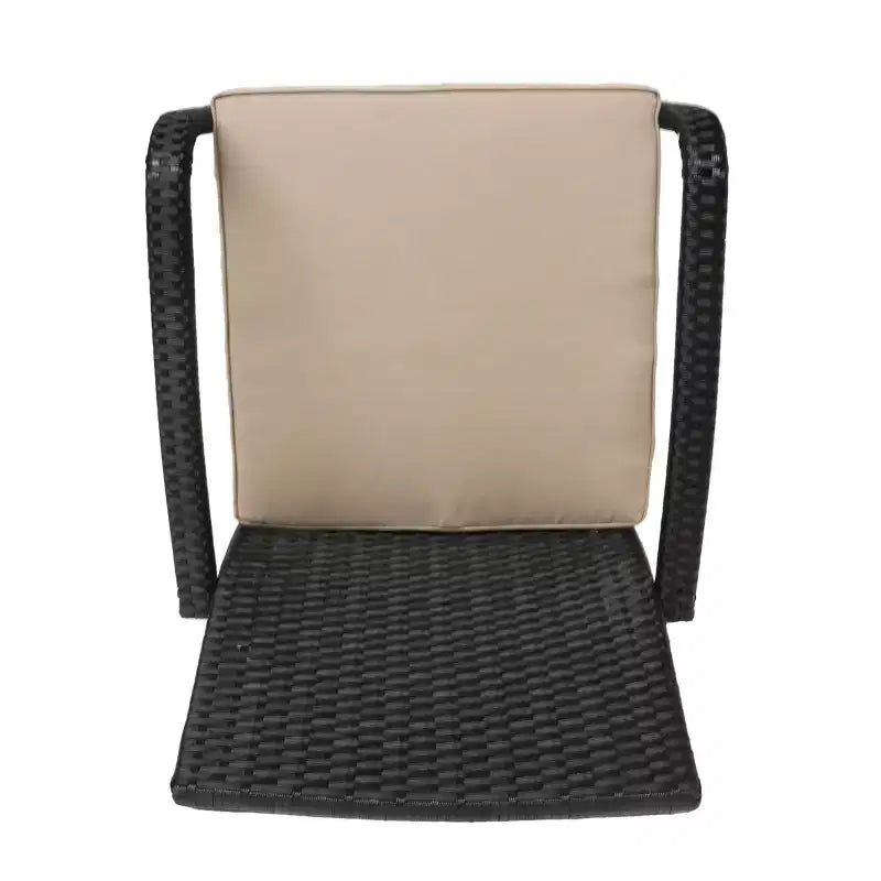 GDFStudio Kilburn Outdoor Wicker Club Chairs with Cushion (Set of 2)