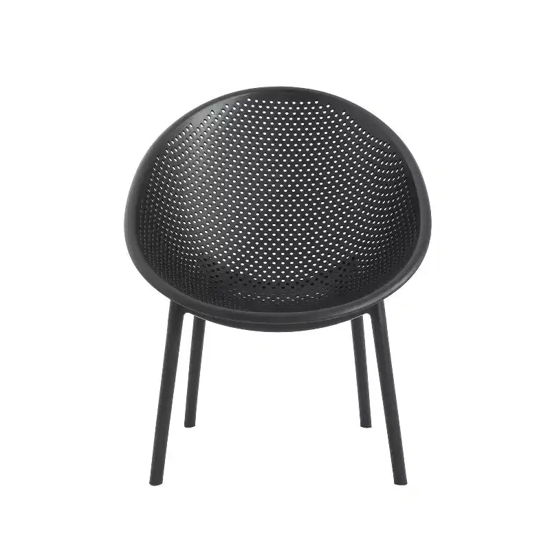 GDFStudio Harrah Outdoor Polypropylene Gable Accent Chair