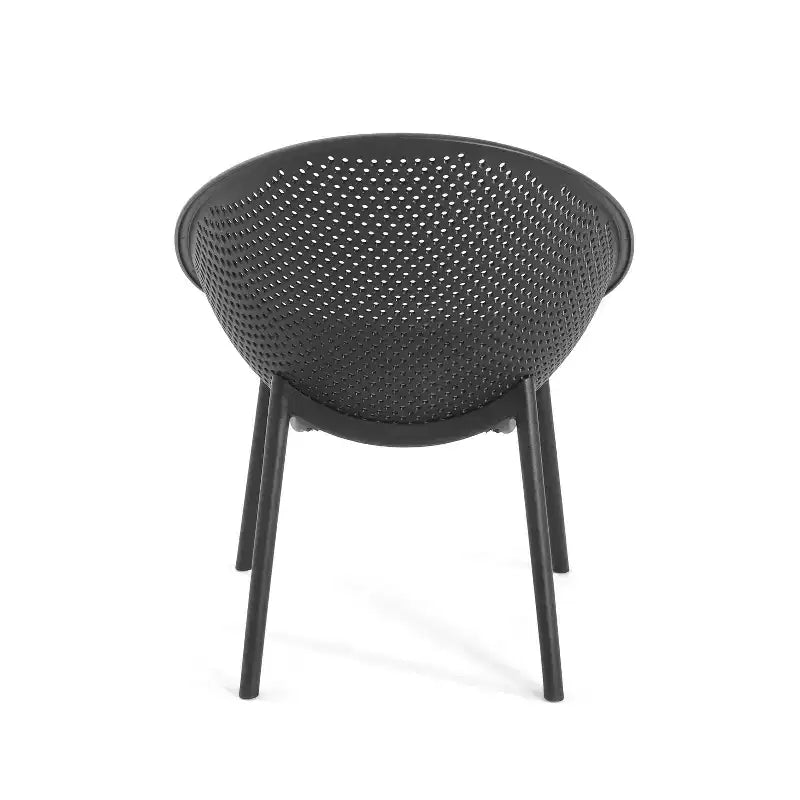 GDFStudio Harrah Outdoor Polypropylene Gable Accent Chair