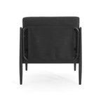 GDFStudio Elowen Outdoor Aluminum Frame Club Chair with Pencil Legs, Black