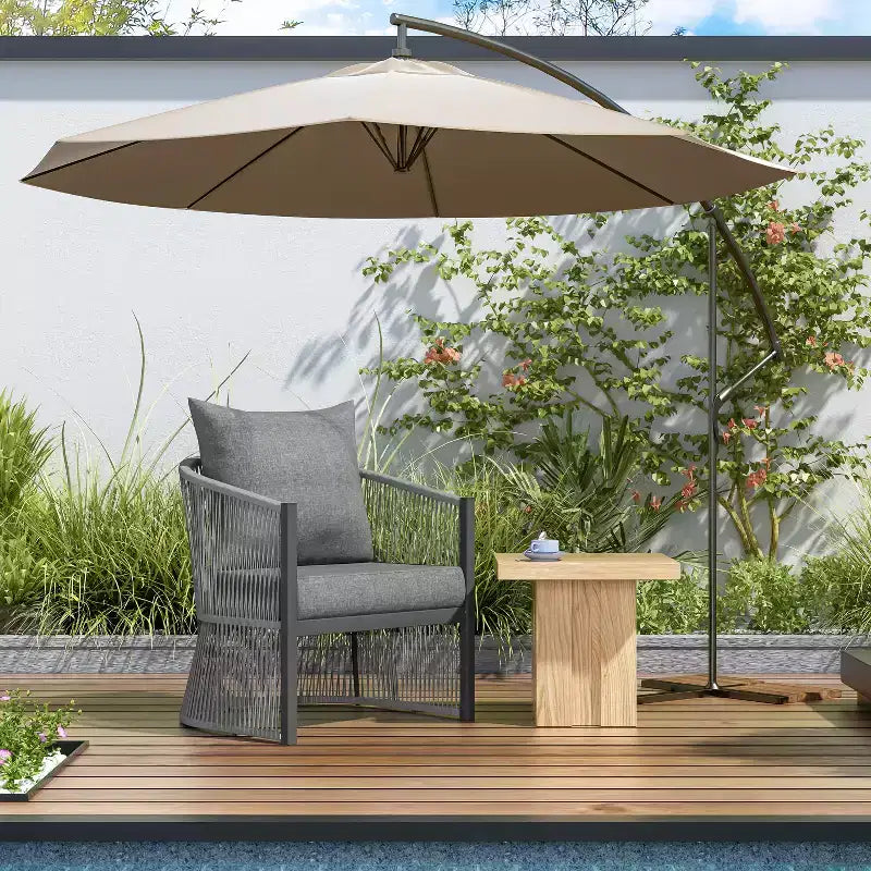 Christopher Knight Home Cassie Outdoor Aluminum Club Chair with Rope Accents