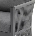 Christopher Knight Home Cassie Outdoor Aluminum Club Chair with Rope Accents
