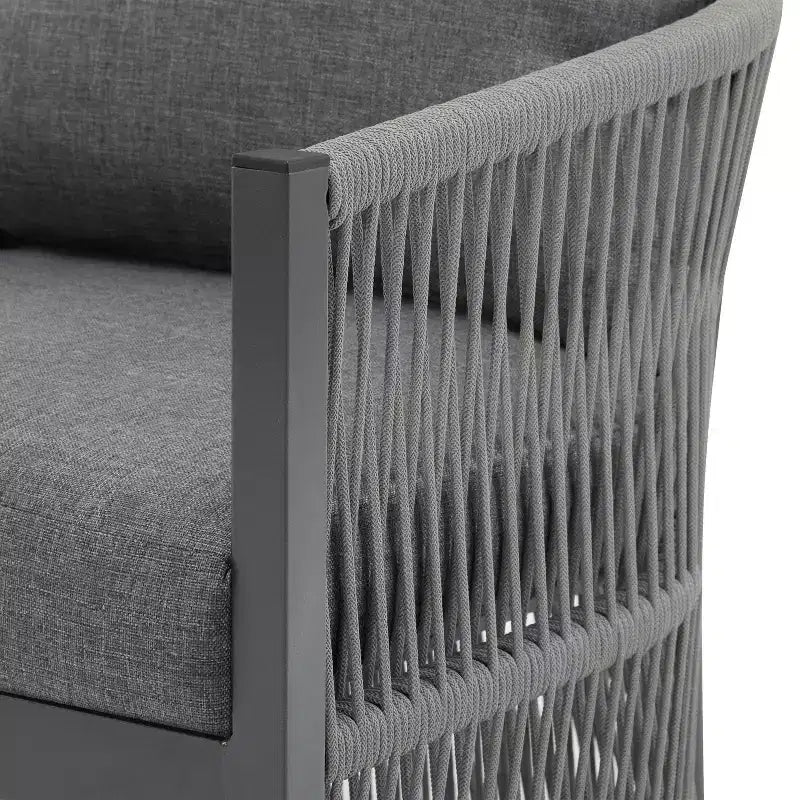 Christopher Knight Home Cassie Outdoor Aluminum Club Chair with Rope Accents