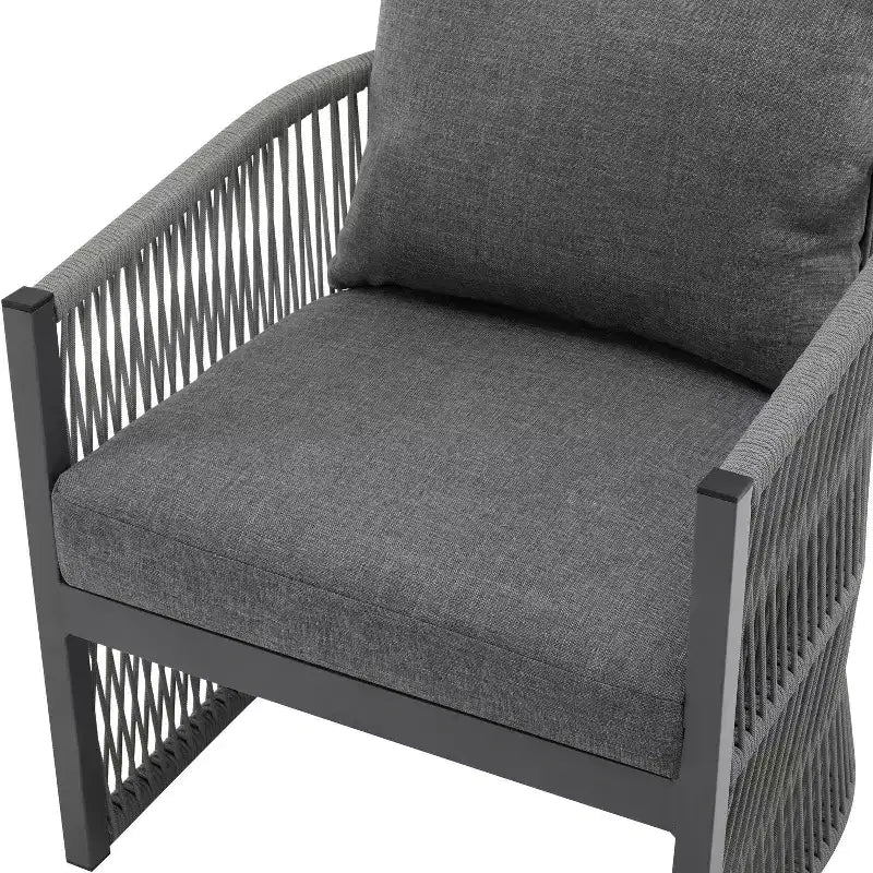 Christopher Knight Home Cassie Outdoor Aluminum Club Chair with Rope Accents