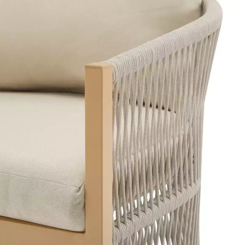 Christopher Knight Home Cassie Outdoor Aluminum Club Chair with Rope Accents