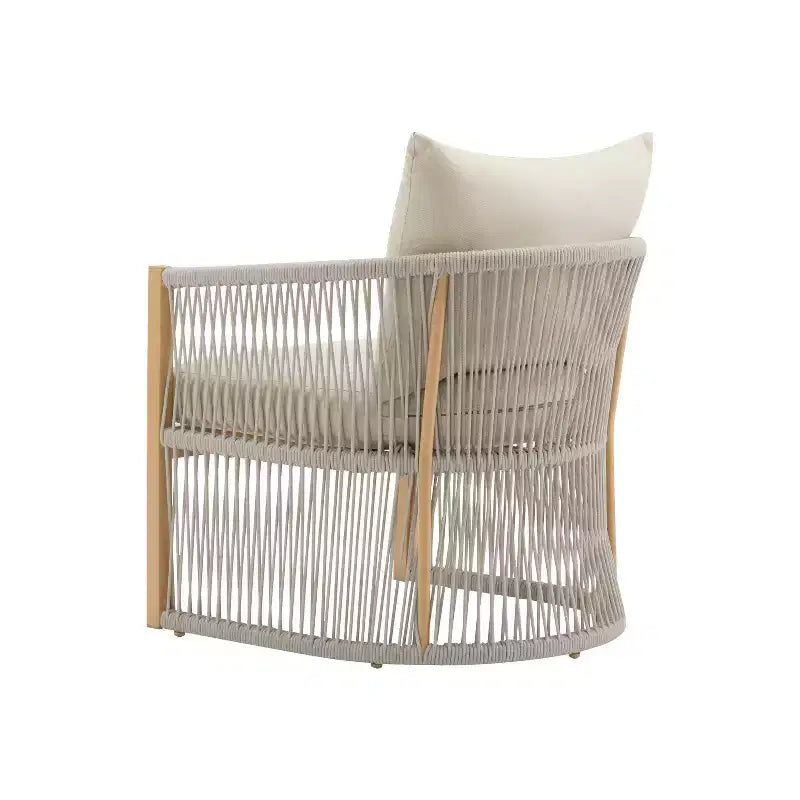 Christopher Knight Home Cassie Outdoor Aluminum Club Chair with Rope Accents