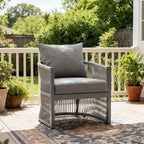 Christopher Knight Home Cassie Outdoor Aluminum Club Chair with Rope Accents