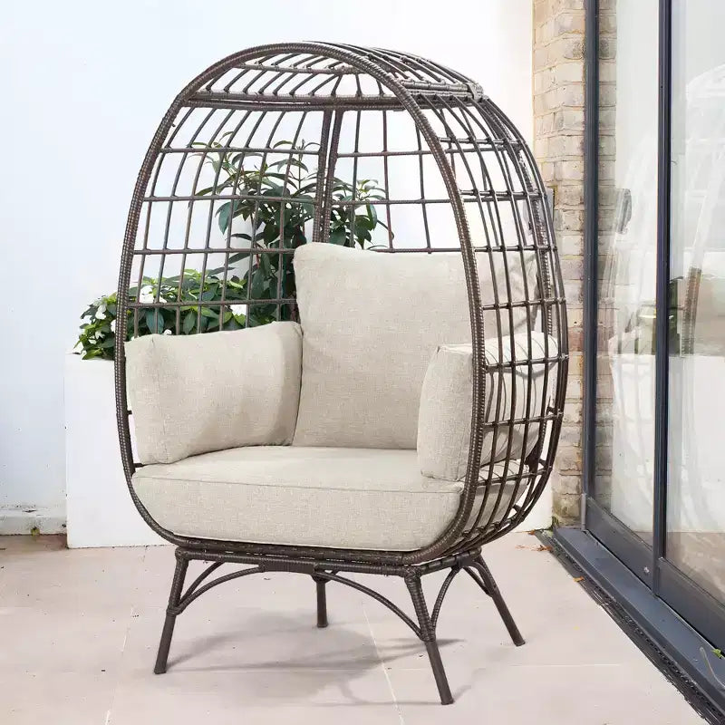 UPTIOT Egg Patio Chair with Cushions