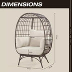 UPTIOT Egg Patio Chair with Cushions
