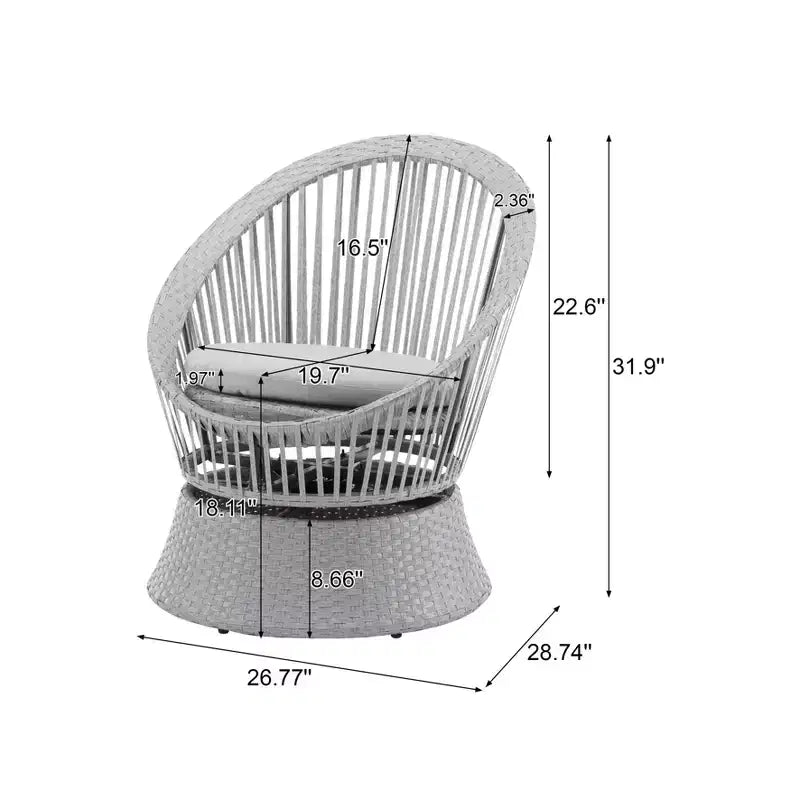 Christopher Knight Home Acheson Modern Outdoor Rattan and Iron Upholstered Accent Chair