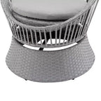 Christopher Knight Home Acheson Modern Outdoor Rattan and Iron Upholstered Accent Chair